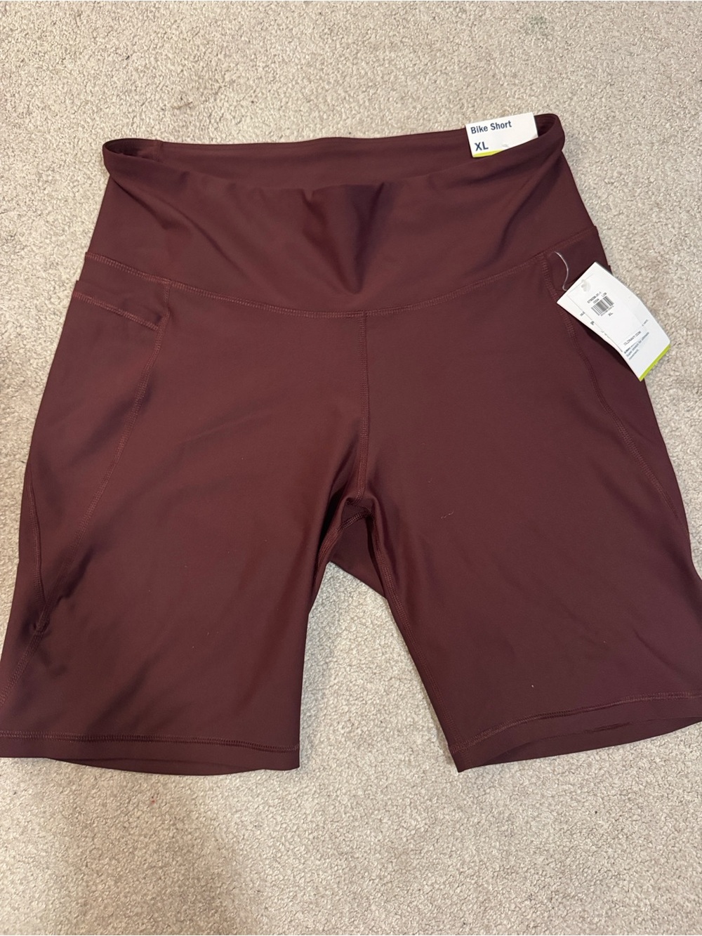 Old Navy Active High-Rise Bike Shorts — Wine